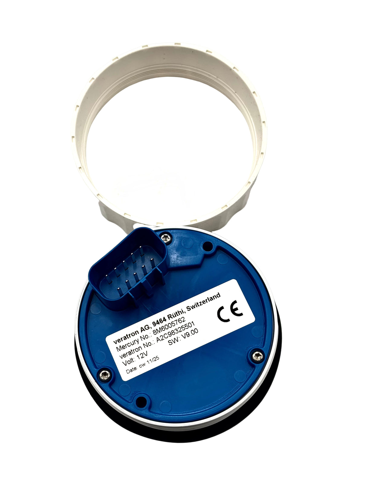 Mercury - SC1000 7000 RPM Tachometer - White Face - Fits 85mm Dia Hole - For All SmartCraft Compatible Engines - 79-8M0135634