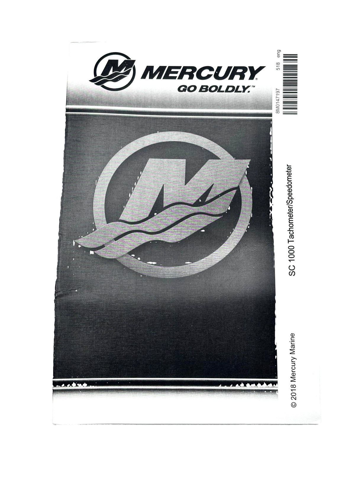 Mercury - SC1000 7000 RPM Tachometer - White Face - Fits 85mm Dia Hole - For All SmartCraft Compatible Engines - 79-8M0135634