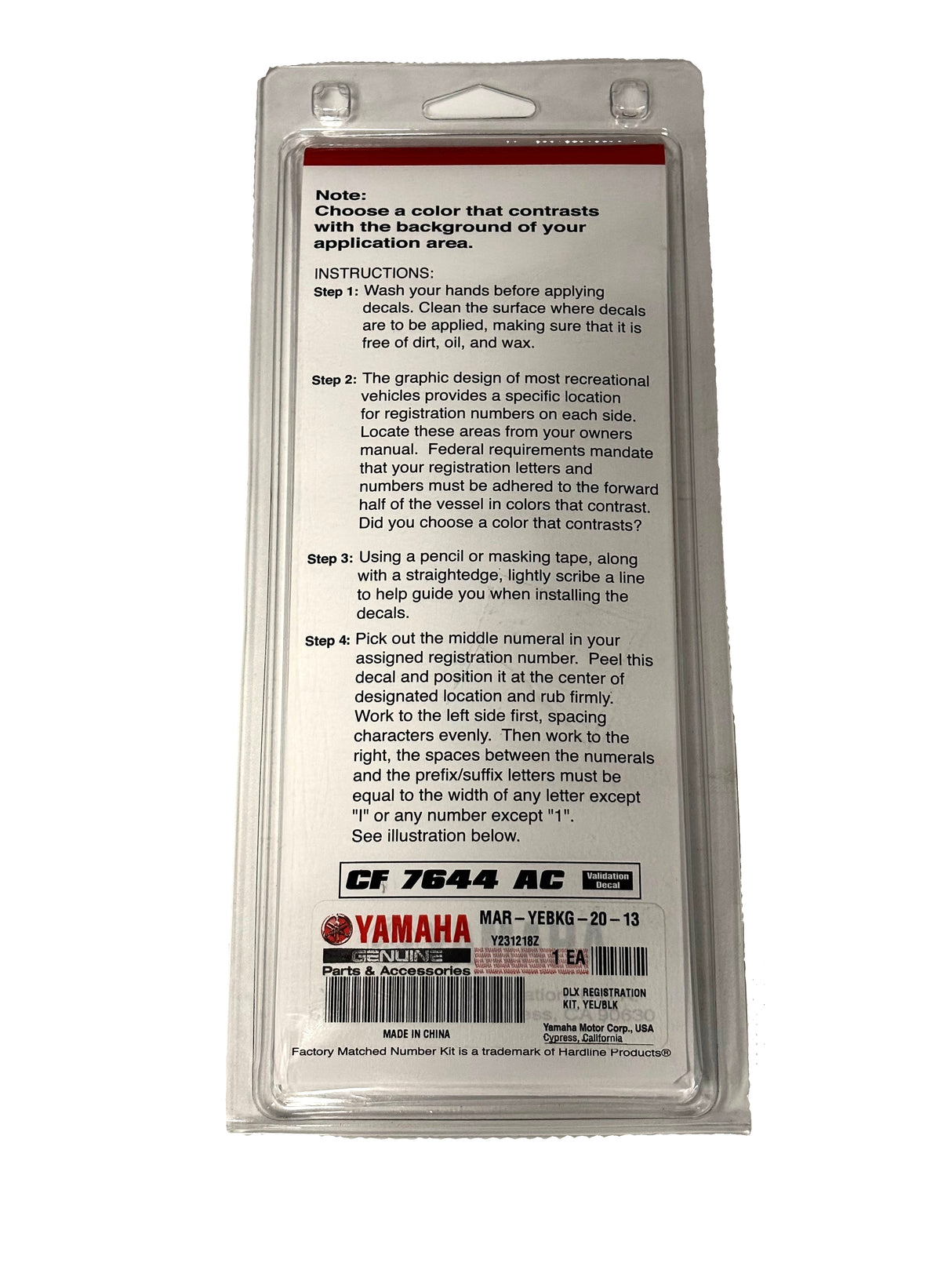 Yamaha - Dlx registration kit, yel/blk - MAR-YEBKG-20-13