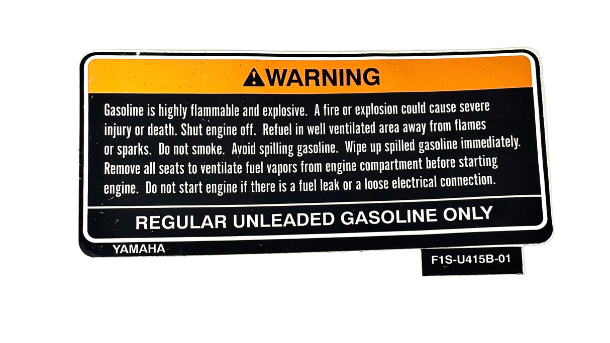 Yamaha - Label, Warning(Fue - F1S-U415B-01-00