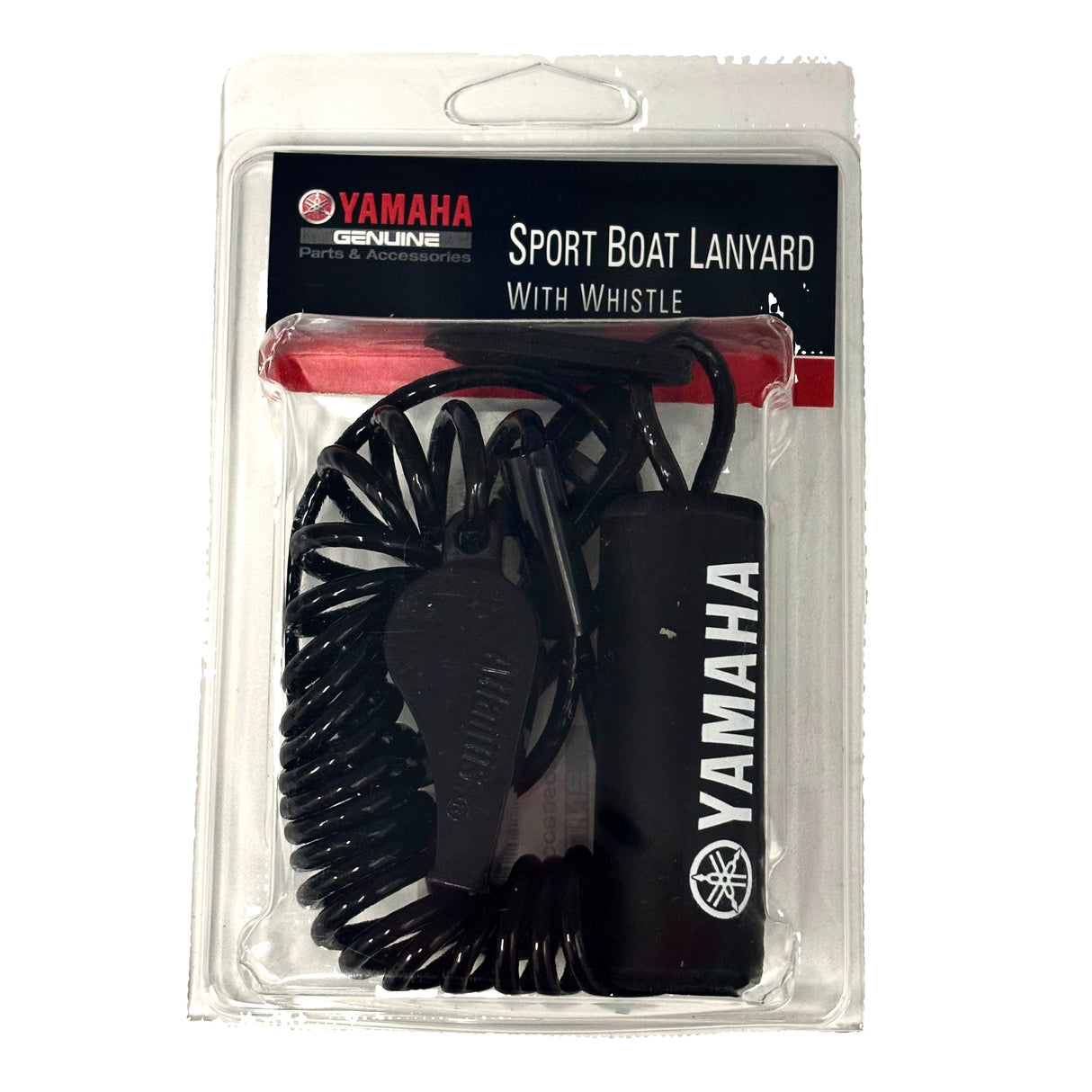 Yamaha Boat Lanyard with Whistle - Black - MAR-SPTLN-YD-BK