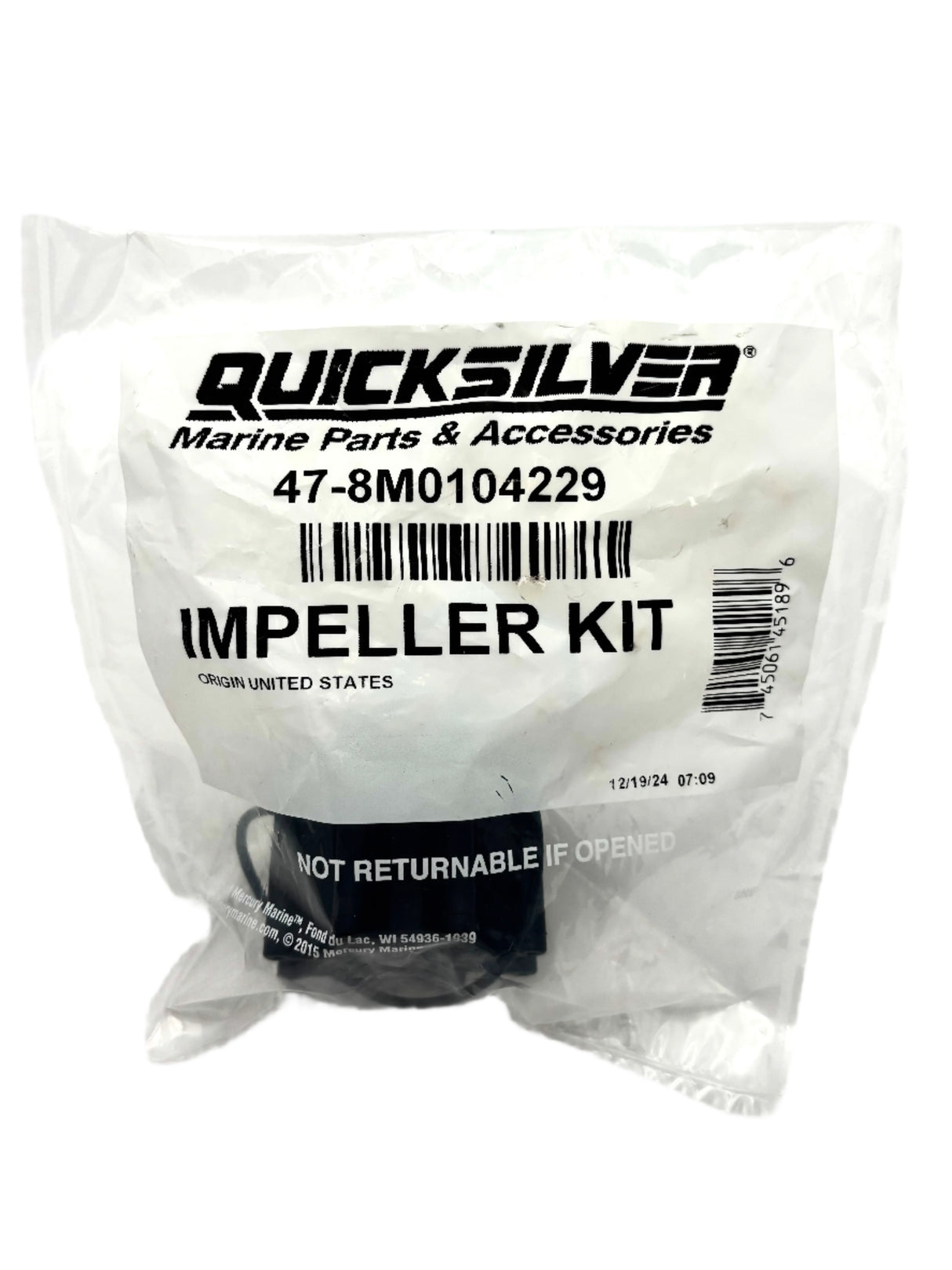 Mercury MerCruiser - Sea Water Pump Impeller Kit - Fits 2000 & Newer MCM V‑6 & V‑8 Engines - 47-8M0104229