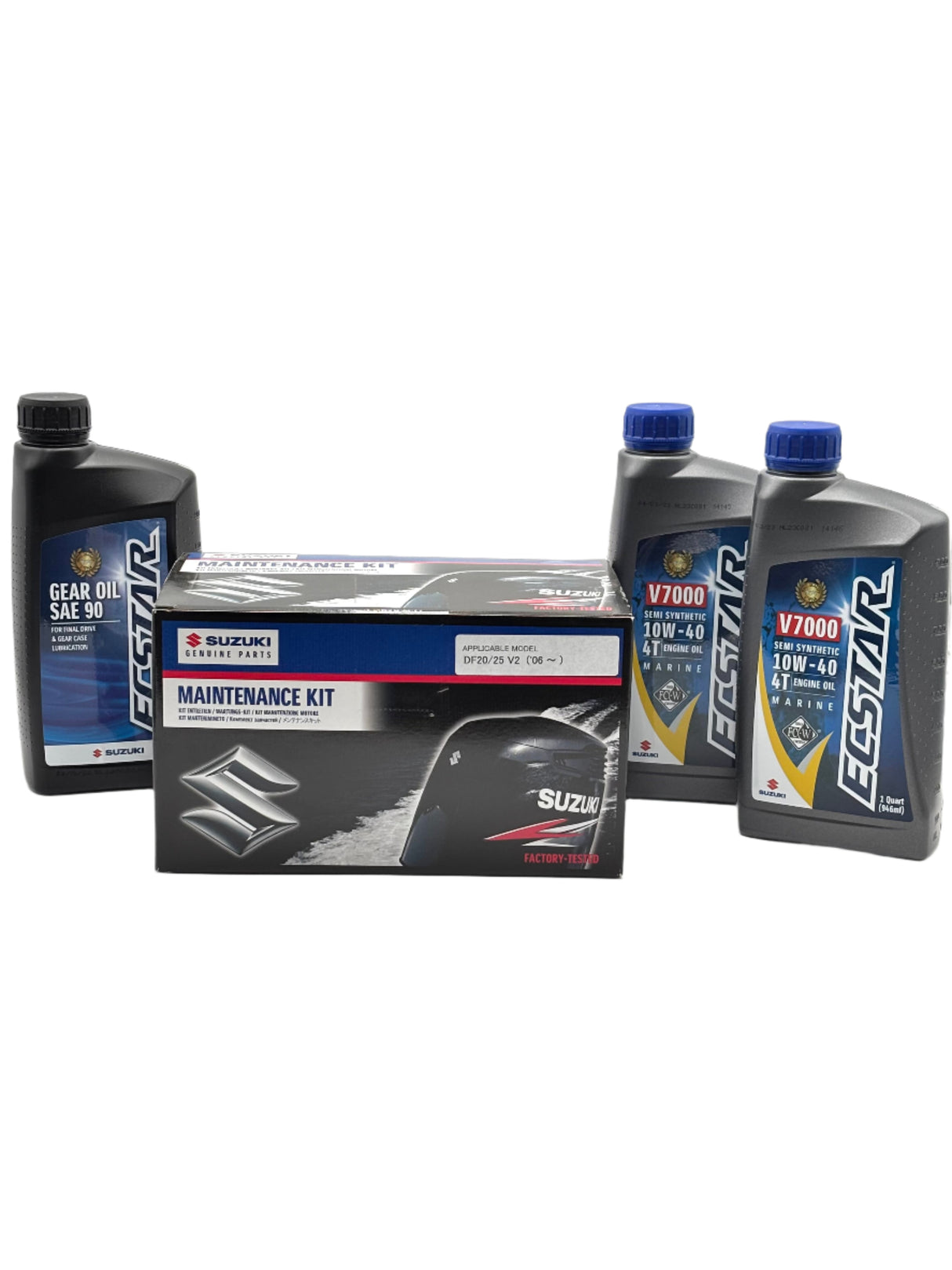 Suzuki DF25 V-Twin Service Kit - 10W40 Ecstar Oil- 2006-2010