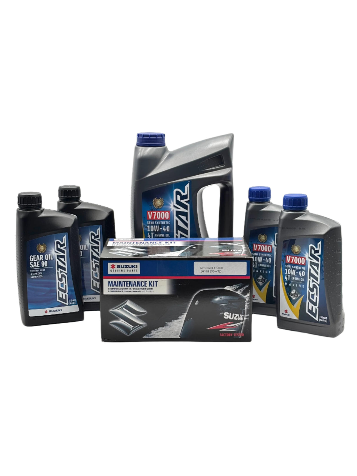 Suzuki DF140 Service Kit - 10W40 Ecstar Oil - 2010-2012 - 17400-92852, 17400-92851, 17400-92850