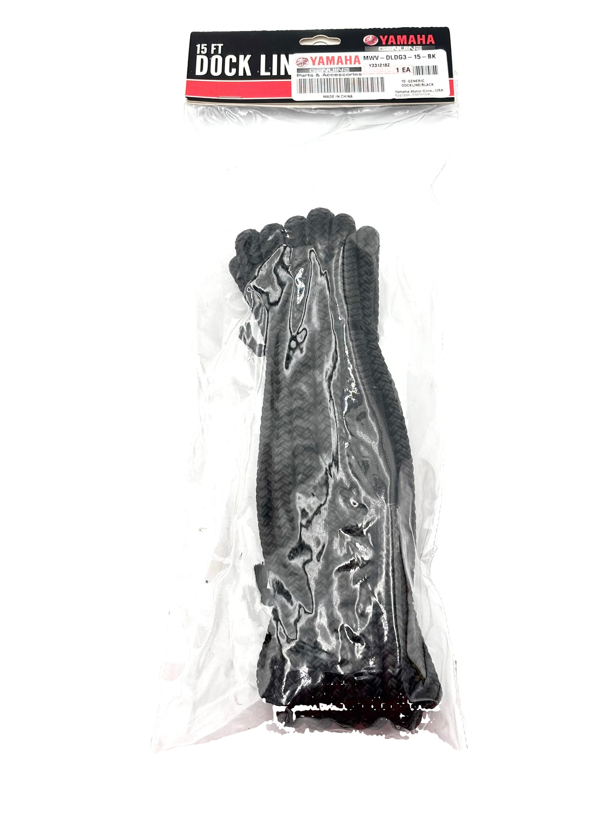 Yamaha - 15' Generic Dockline/Black - MWV-DLDG3-15-BK
