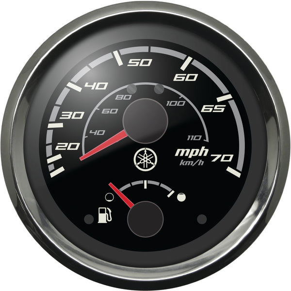 Yamaha - Combination Speedometer 70 MPH-Fuel Gauge Chrome Bezel Black Face | N80-8350S-20-00