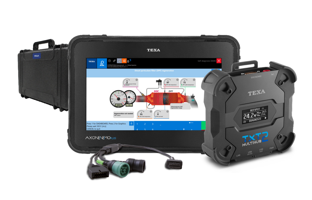 TEXA - AXONE Nemo PLUS TRUCK with MULTIHUB 2 – No Cables | Truck Diagnostics | PLHDT