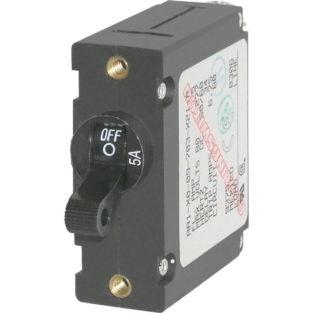 Blue Sea 7200 AC / DC Single Pole Magnetic World Circuit Breaker - 5 Amp - 7200