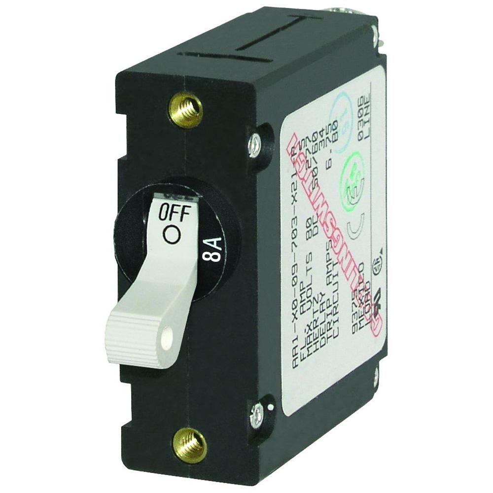 Blue Sea 7299 AC / DC Single Pole Magnetic World Circuit Breaker - 8 Amp - 7299