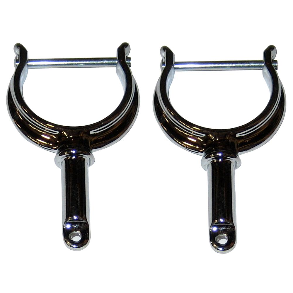 Perko North River Type Rowlock Horns - Chrome Plated Zinc - Pair - 1227DP0CHR