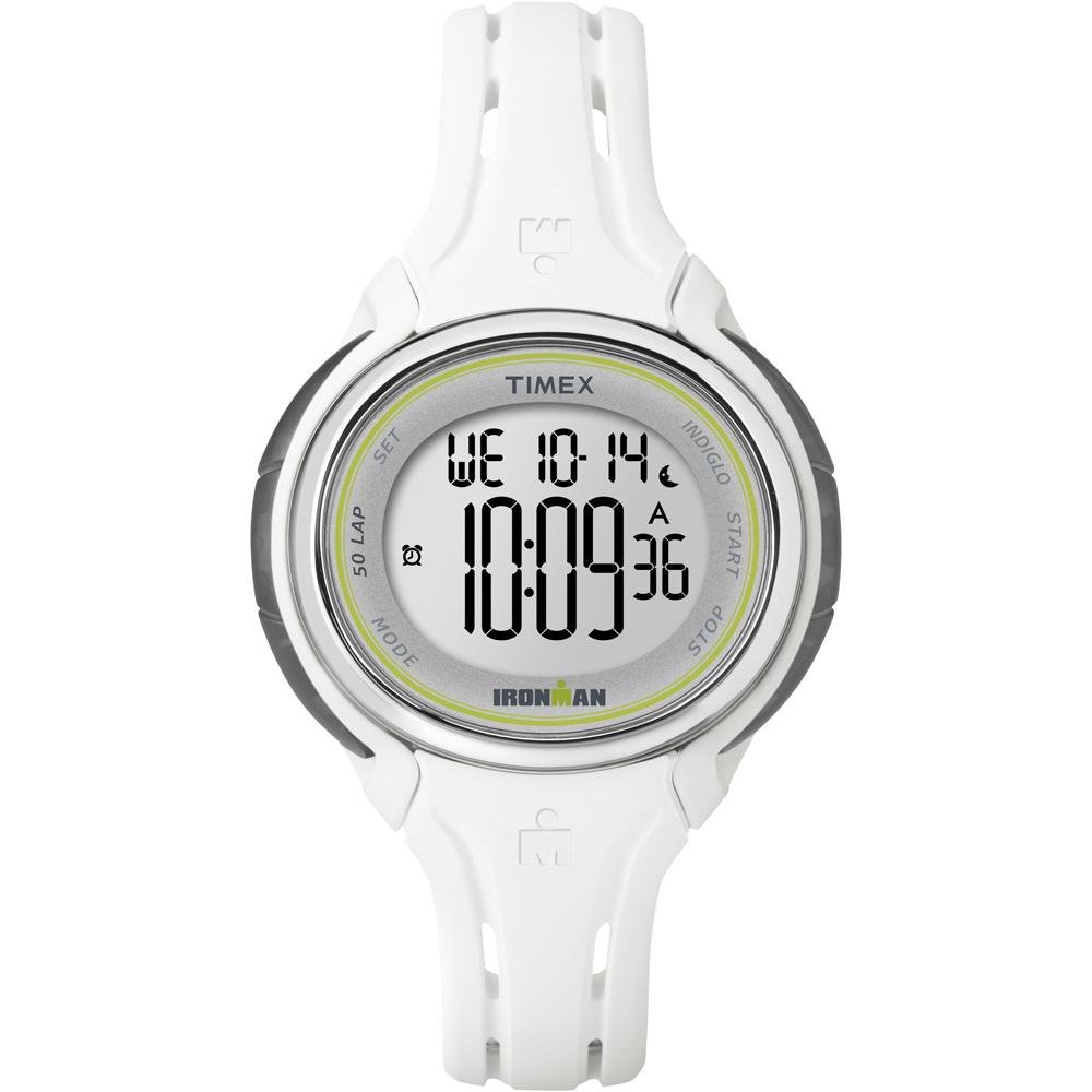 Timex Ironman Sleek 50-Lap Mid-Size Watch - White - TW5K90700