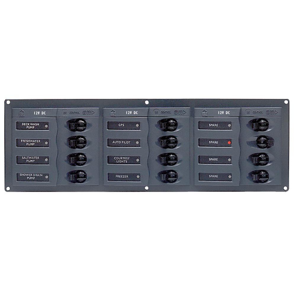 BEP DC Panel - 12-Way - No Meter - Horizontal - 902NMH