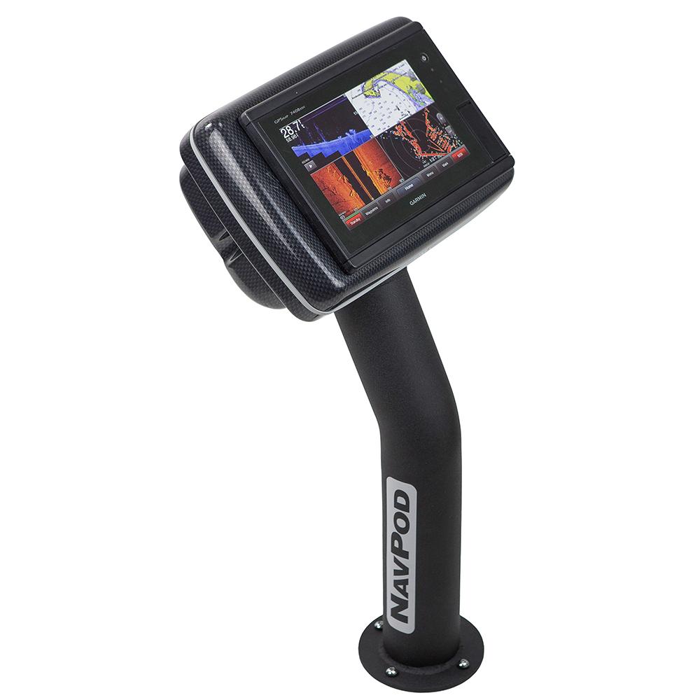 NavPod - PedestalPod Pre-Cut f/Garmin GPSMAP 7408, 7408xsv, 7608 7608xsv - Carbon Black - PED4800-20-C