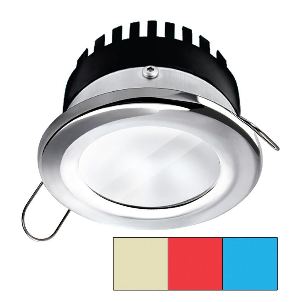 I2Systems - Apeiron Pro Tri-Color Dimming Light - Cool White/Red/Blue - Round Bezel - Chrome Finish - A503 - 3W - A503-11AAG-HE