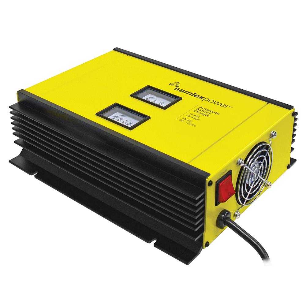 Samlex 50A Battery Charger - 12V - 2-Bank - 3-Stage w/Dip Switch Lugs - Includes Temp Sensor - SEC-1250UL