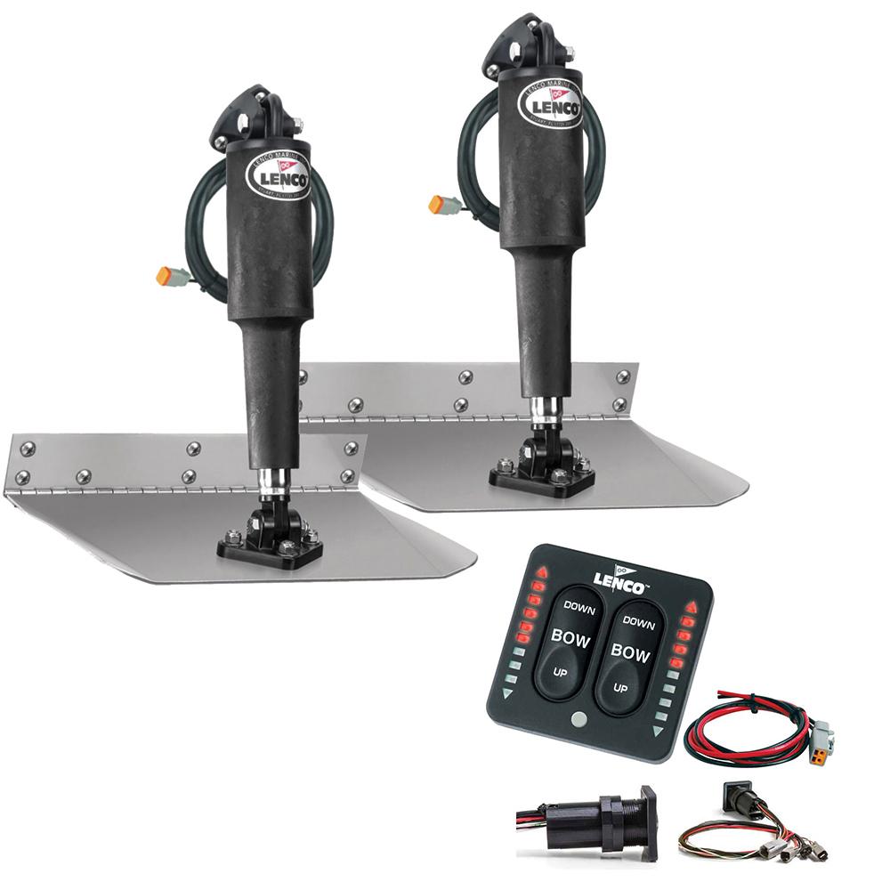 Lenco 9" x 30" Standard Trim Tab Kit w/LED Indicator Switch Kit 12V - TT9X30I