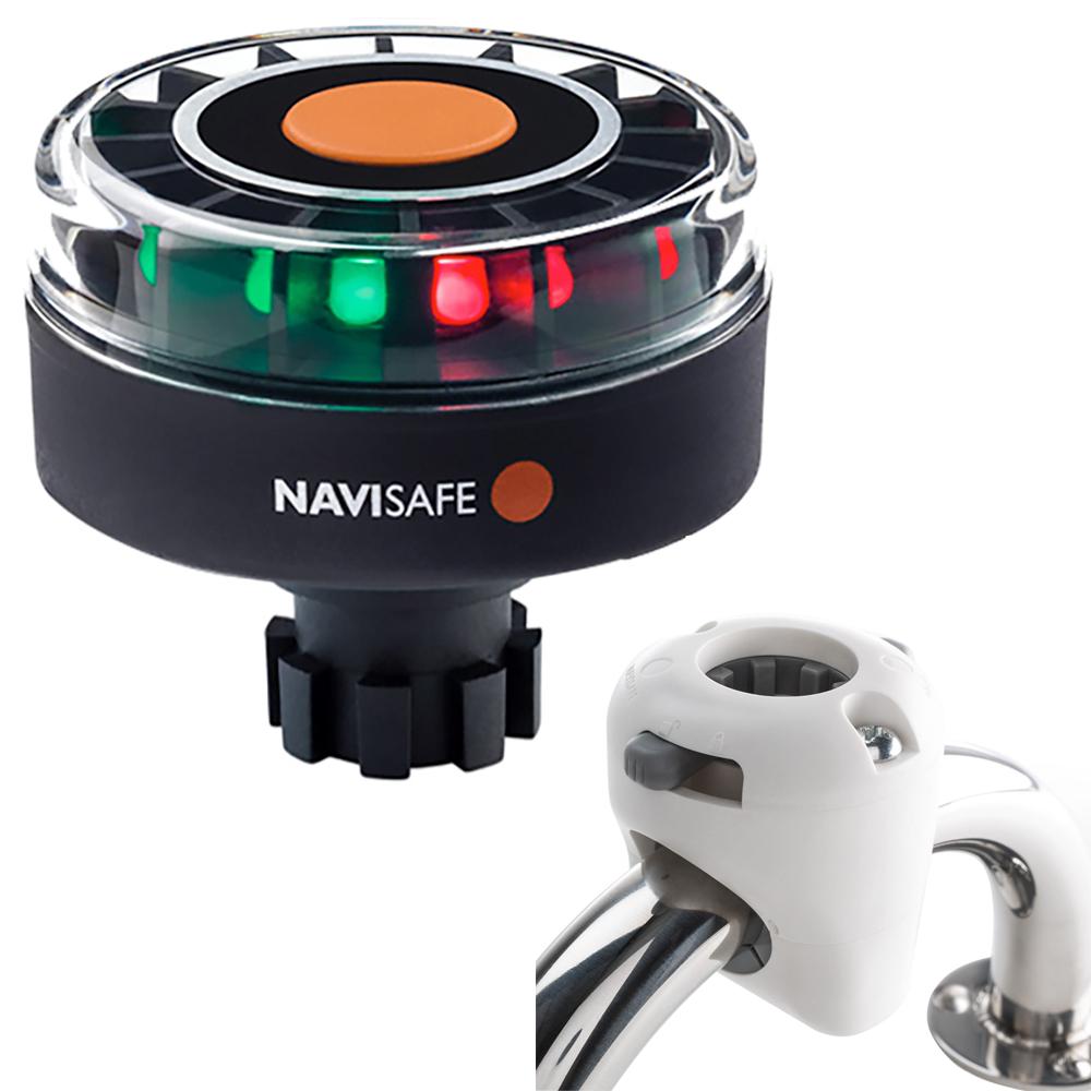 Navisafe Navilight Tricolor 2NM w/Navibolt Base Rail Mount - White - 342KIT3