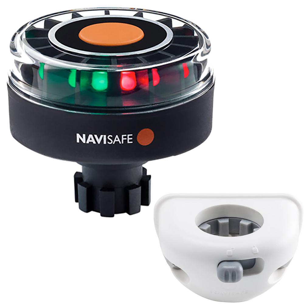 Navisafe Navilight Tricolor 2NM w/Navibolt Base Vertical Mount - White - 342KIT6