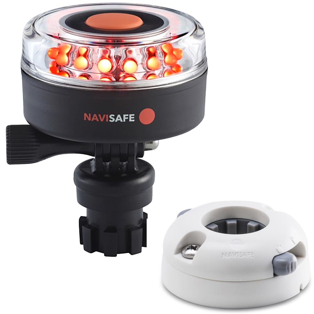 Navisafe Navilight All RED 360 2NM w/Navimount Base Horizontal Mount - White - 045KIT5