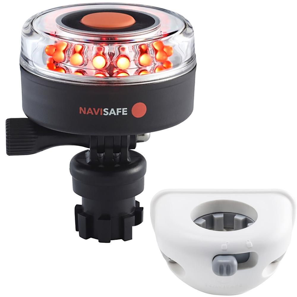 Navisafe Navilight All RED 360 2NM w/Navimount Base Vertical Mount - White - 045KIT6