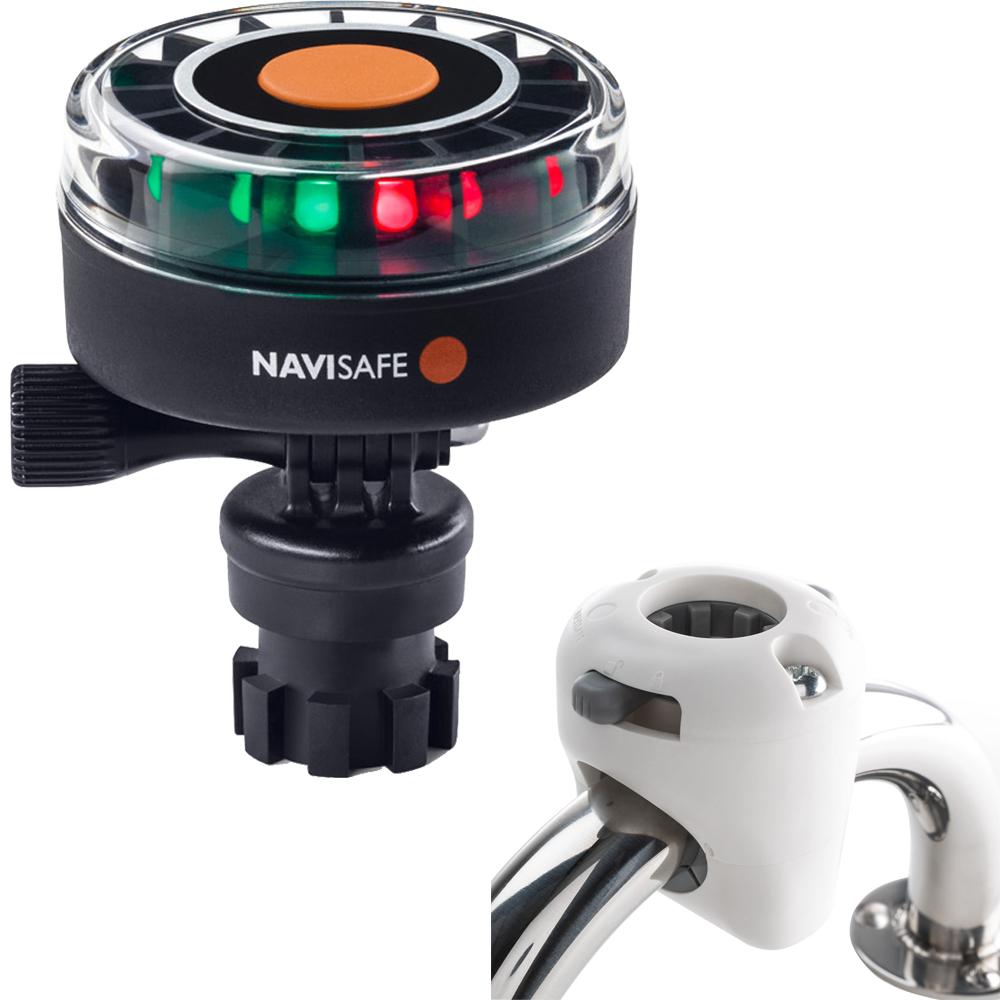 Navisafe Navilight 2NM Tricolor w/Navimount Base Rail Mount - White - 340KIT3