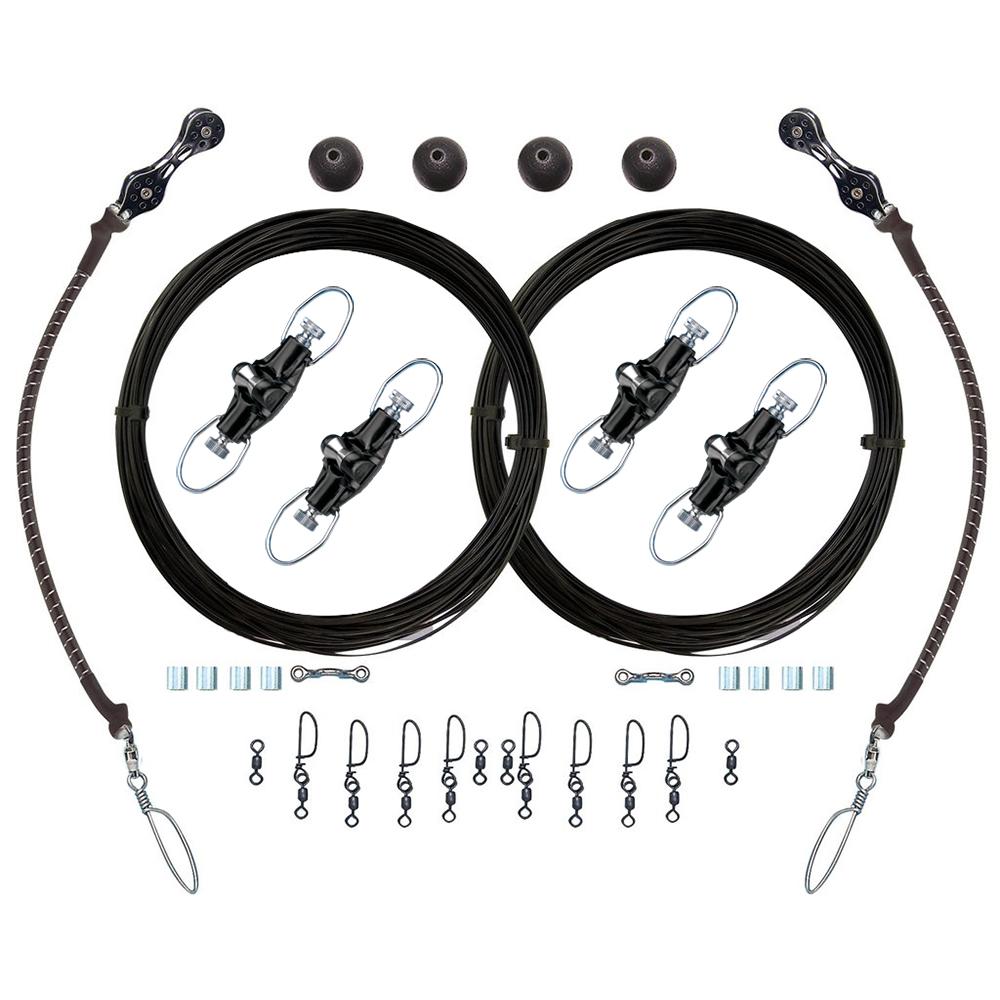 Rupp Double Rigging Kit w/Nok-Outs - 320' Black Mono - CA-0026-MO