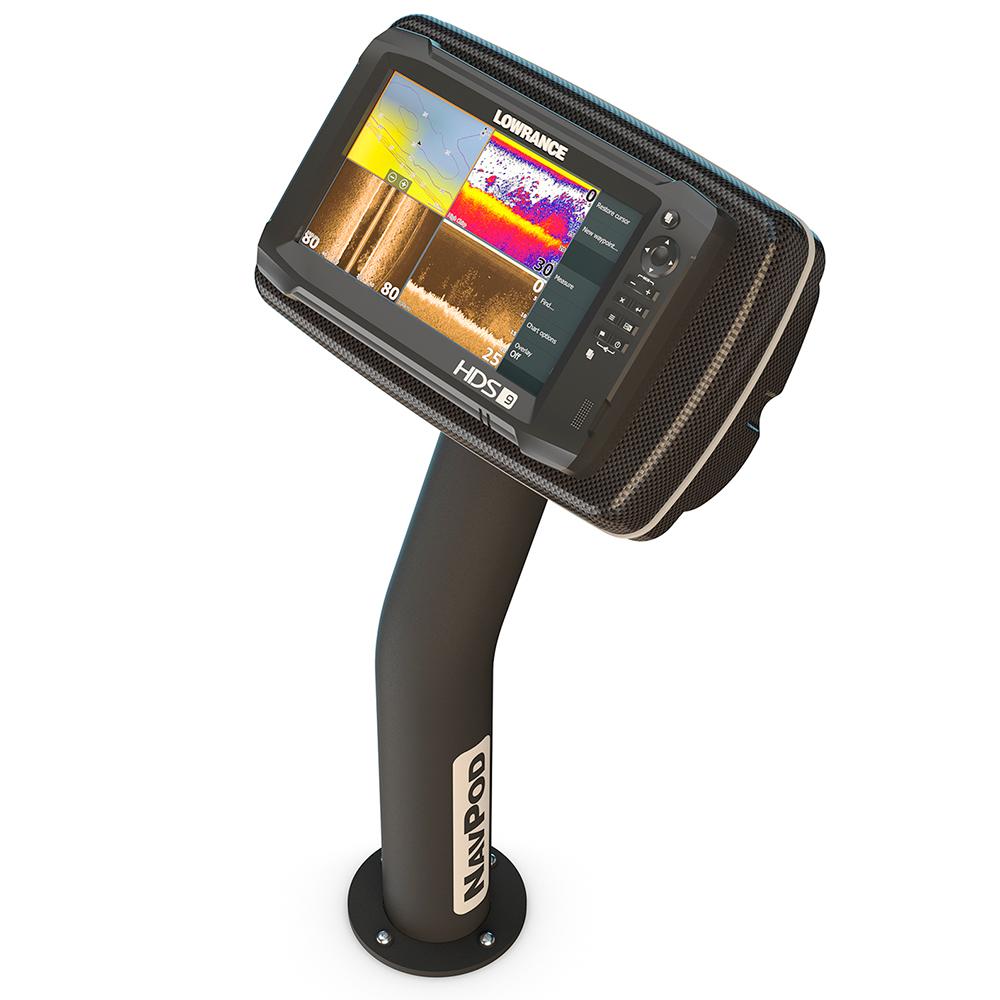 NavPod - PedestalPod w/RAM Mount Pre-Cut f/Lowrance HDS-9 Gen2 Touch, HDS-9 Gen3 HDS-9 - Carbon Black - PED4600-08-C