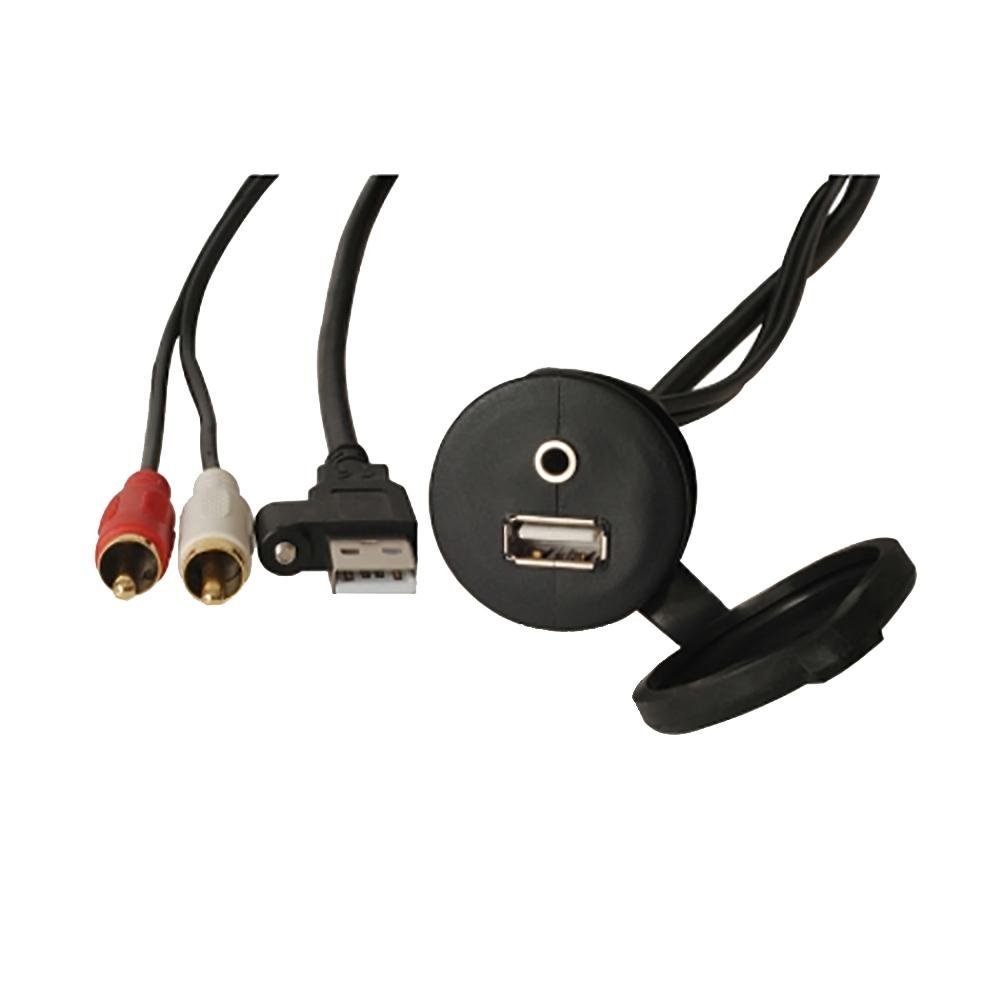 FUSION MS-CBUUSB3.5 Panel Mount USB 3.5mm Headphone Jack - 010-12381-00
