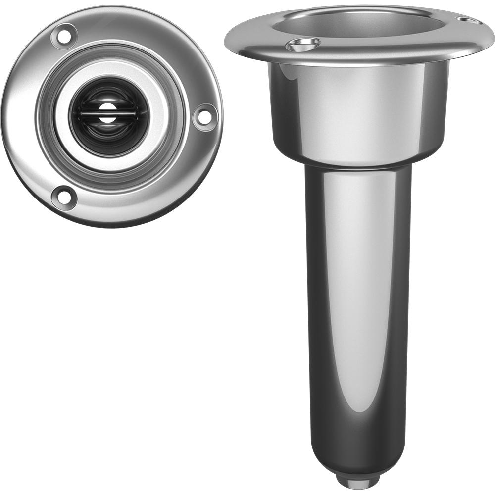 Mate Series Stainless Steel 0 Rod Cup Holder - Drain - Round Top - C1000D