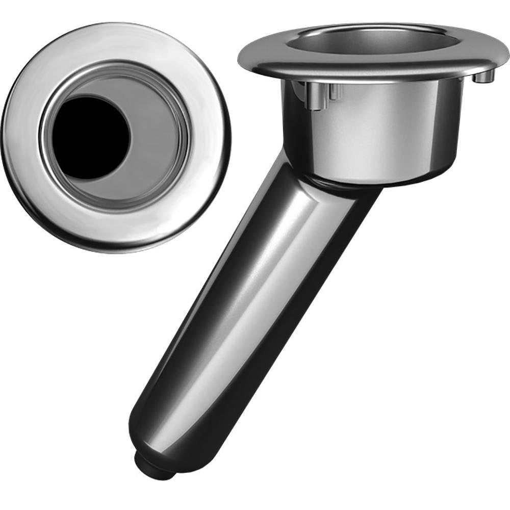 Mate Series Elite Screwless Stainless Steel 30 Rod Cup Holder - Drain - Round Top - C1030DS