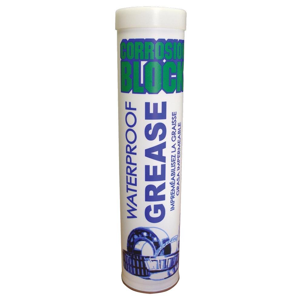 Corrosion Block High Performance Waterproof Grease - 14oz Cartridge - Non-Hazmat, Non-Flammable Non-Toxic - 25014