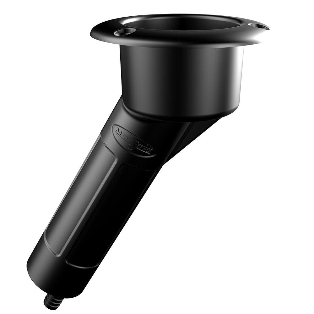 Mate Series Plastic 30&deg; Rod & Cup Holder - Open - Oval Top - Black main image 0