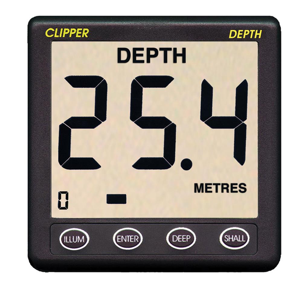 Clipper Depth Instrument w/Thru Hull Transducer & Cover - CL-D