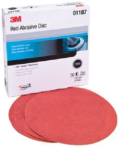 3M - Hookit Red Abrasive Disc Value Pack - 6 inch - P180 Grade - 50 Pack - 01222