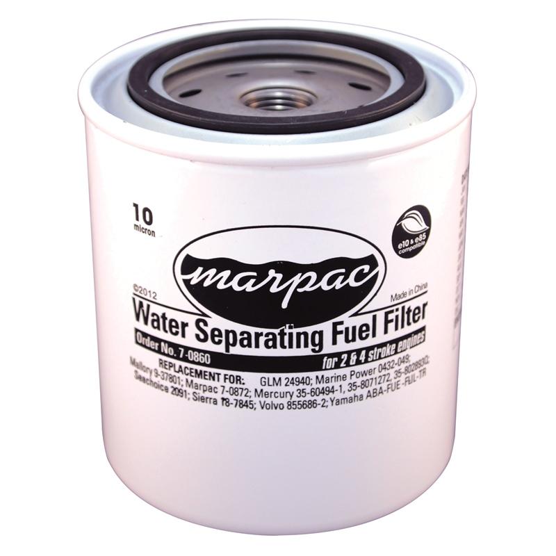 Marpac Fuel Water Separating Filter - 10 Micron - Replaces Yamaha MAR-FUELF-IL-TR & Sierra 18-7845