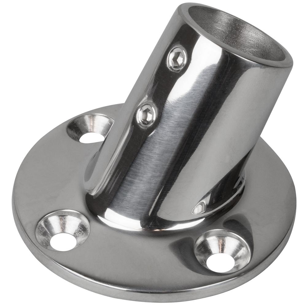 Sea-Dog Line - Round 1" Outside Diameter Base Fitting Cast 316 Stainless Steel 1/4" Fastener - 2806011