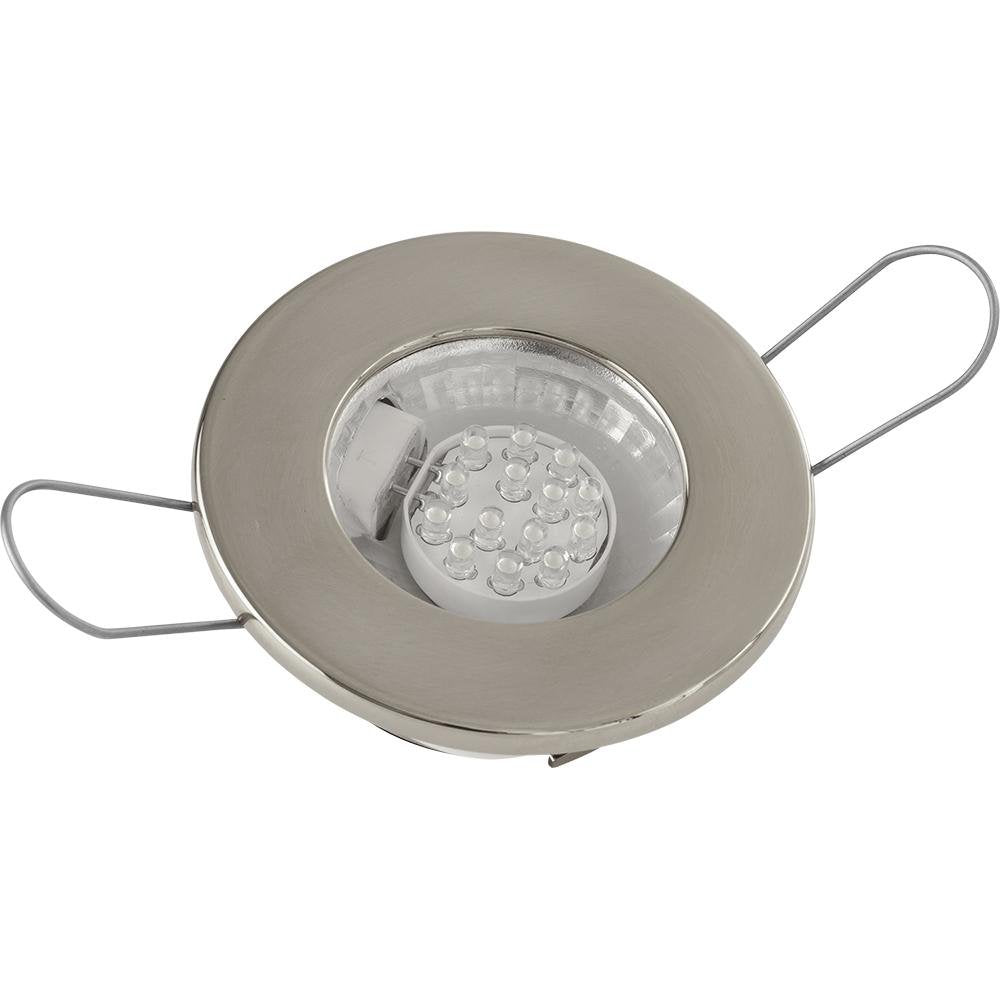 Sea-Dog Line - Stainless & Gold Plated Spring Mount LED Recessed Overhead Light with Clear Lens - 4042303