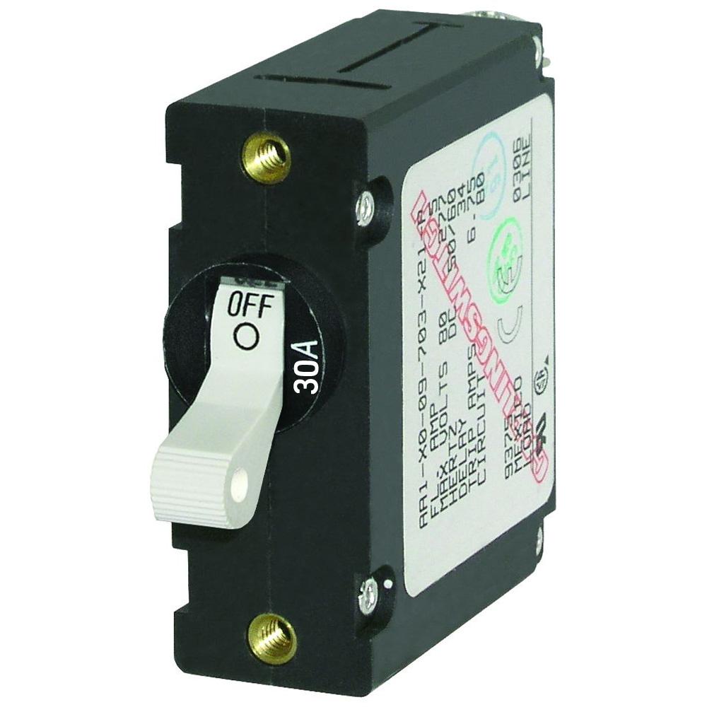 Blue Sea 7222 AC/DC Single Pole Magnetic World Circuit Breaker - 30AMP - 7222