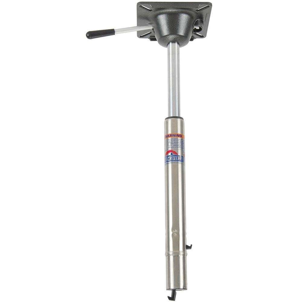 Springfield Marine - Spring-Lock Power-Rise 13-1/2" to 20" Adjustable Sit Down Stainless Steel Pedestal - 1642005