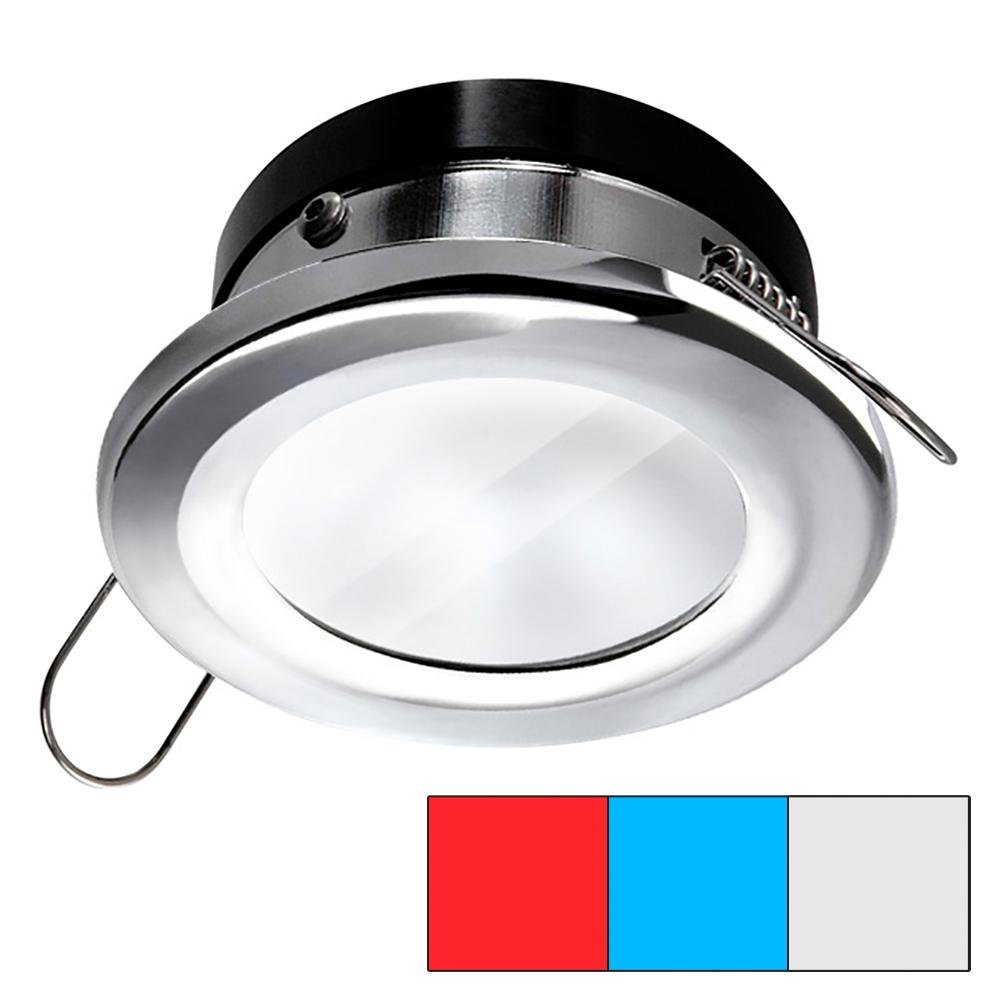 I2Systems - Apeiron Spring Mount Tri-Light - Round - Polished Chrome - Red, Cool White & Blue - A1120Z-11HAE