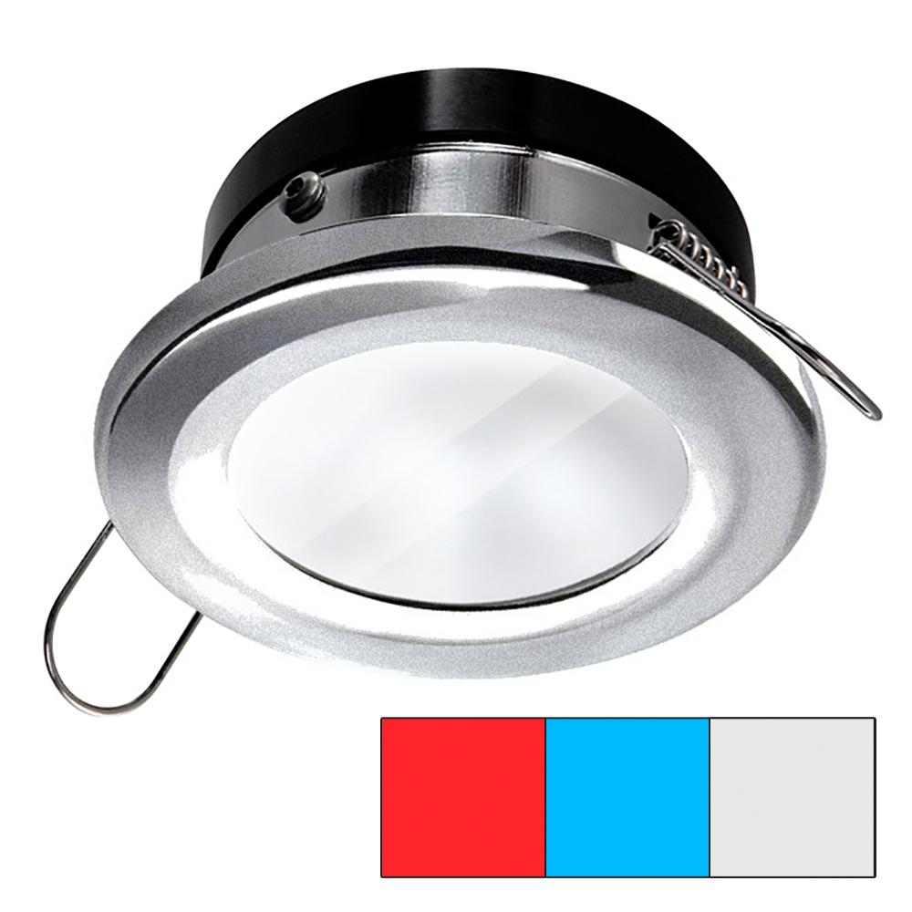 I2Systems - Apeiron Spring Mount Tri-Light - Round - Brushed Nickel - Red, Cool White & Blue - A1120Z-41HAE