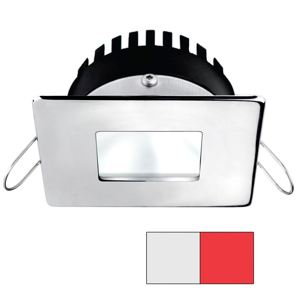I2Systems - Apeiron PRO Spring Mount Light 6W - Square/Square - Cool White & Red - Polished Chrome Finish - A506-14AAG-H