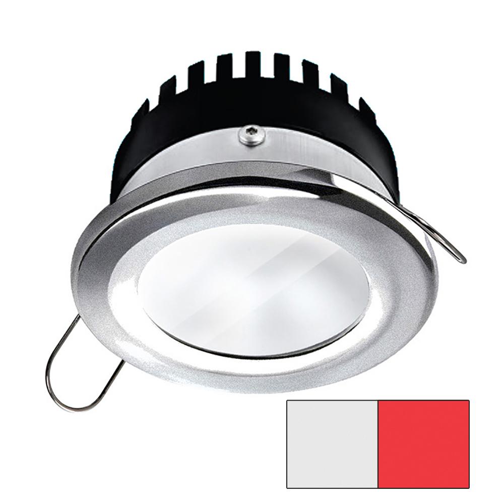 I2Systems - Apeiron PRO Spring Mount Light 6W - Round - Brushed Nickel Finish - Cool White & Red - A506-41AAG-H