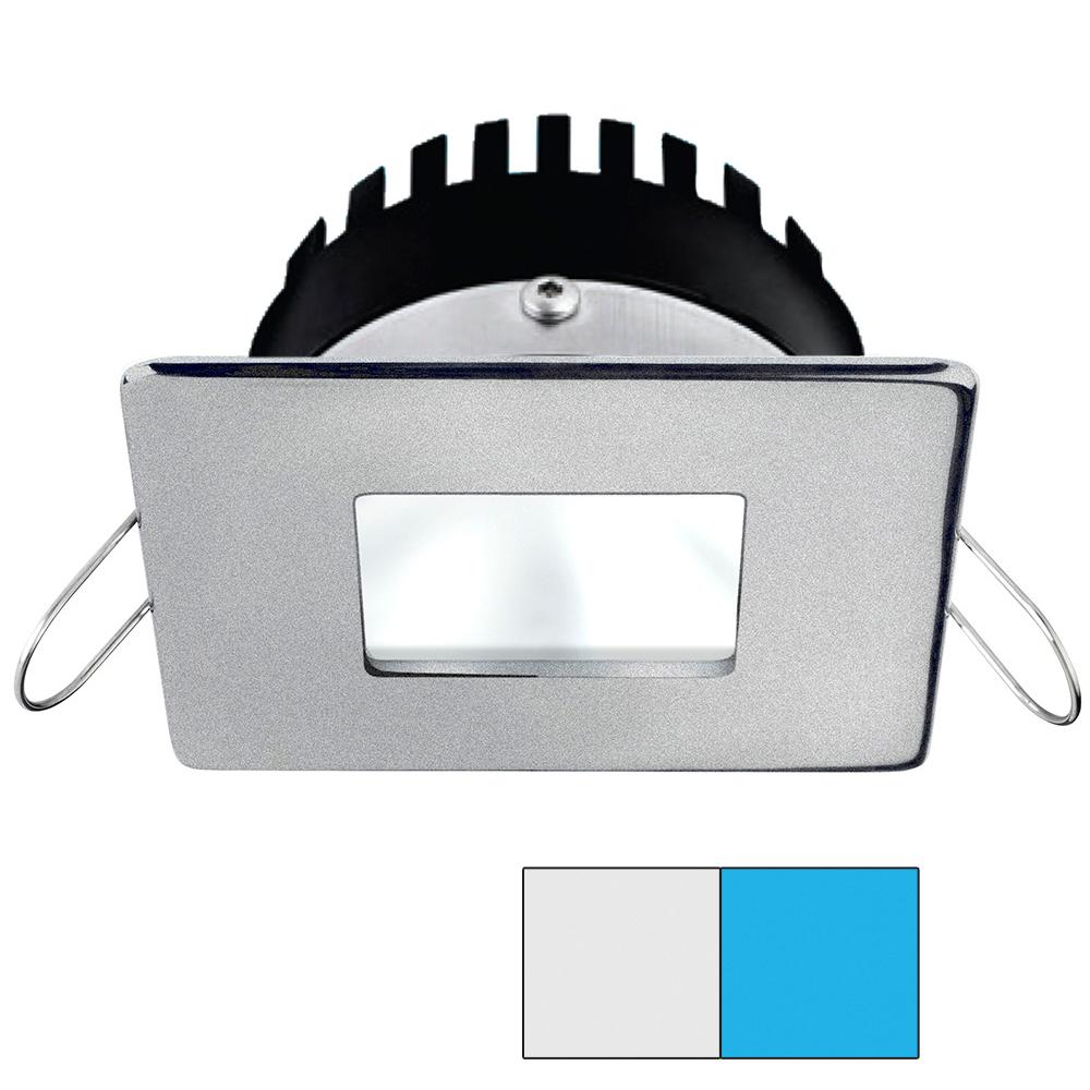I2Systems - Apeiron PRO Spring Mount Light 6W - Square/Square - Brushed Nickel Finish - Cool White & Blue - A506-44AAG-E