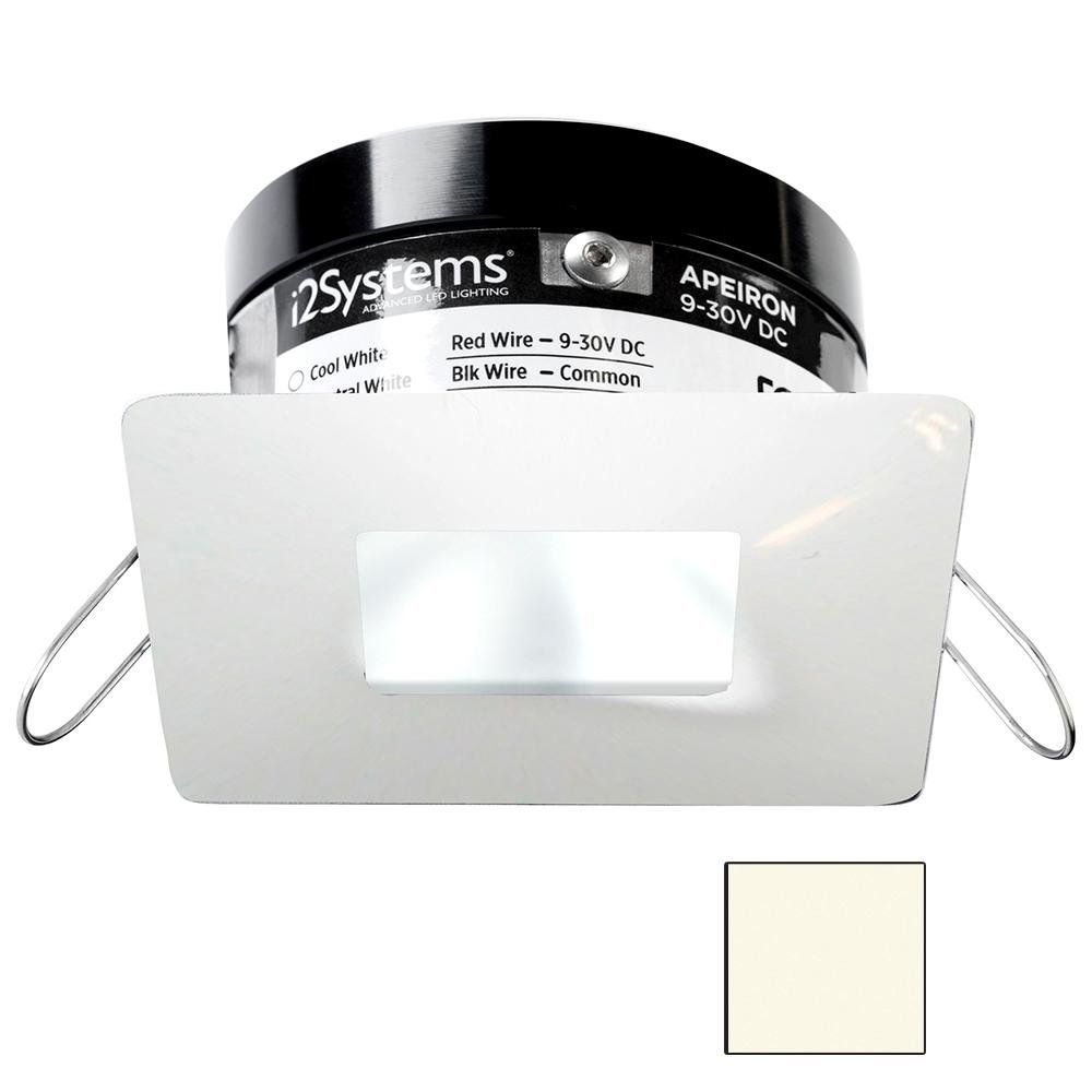 I2Systems - Apeiron PRO Spring Mount Light 3W - Square/Square - White Finish - Neutral White - A503-34BBR