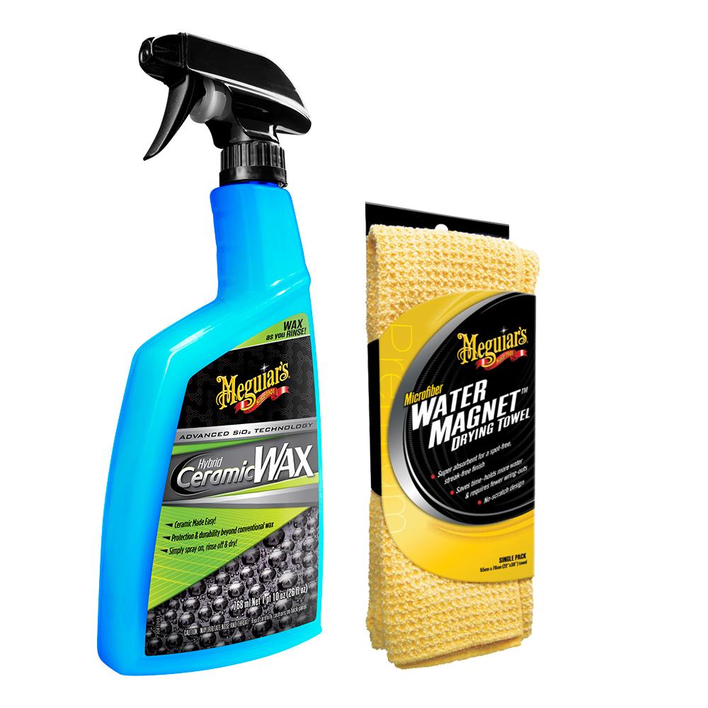 Meguiar's Hybrid Ceramic Wax w/Water Magnet Microfiber Drying Towel - 22" x 30" - G190526-X2000KIT