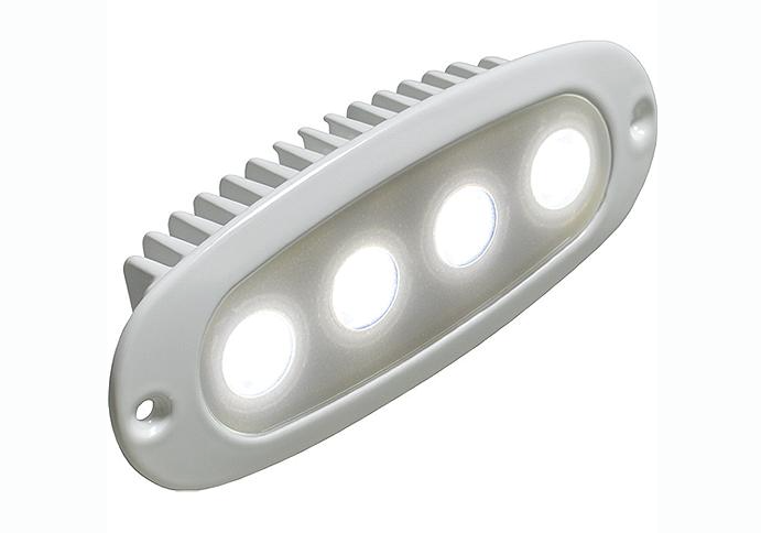 TH Marine - Diffuseur ovale encastré - 4 LED blanches brillantes - LED-39120-DP