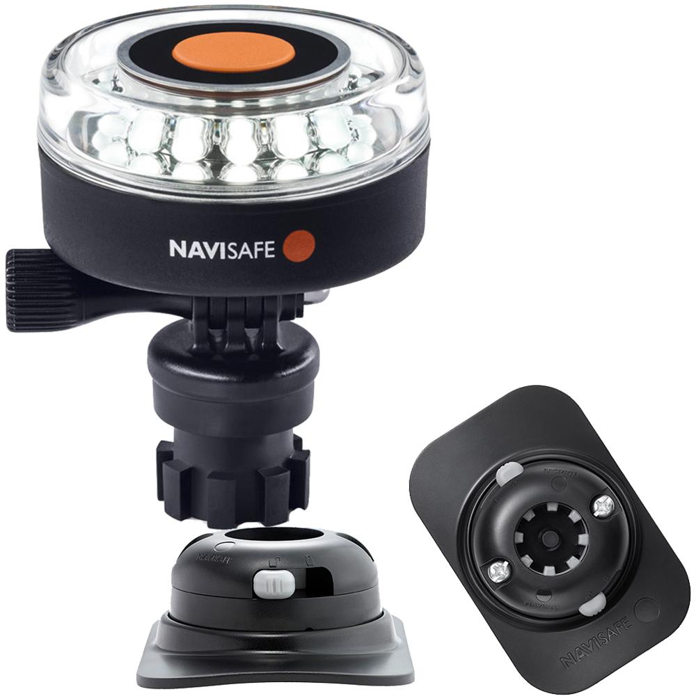 Navisafe Navilight 360 2NM White w/Navimount Base & RIB Mount - Black - 040KIT2