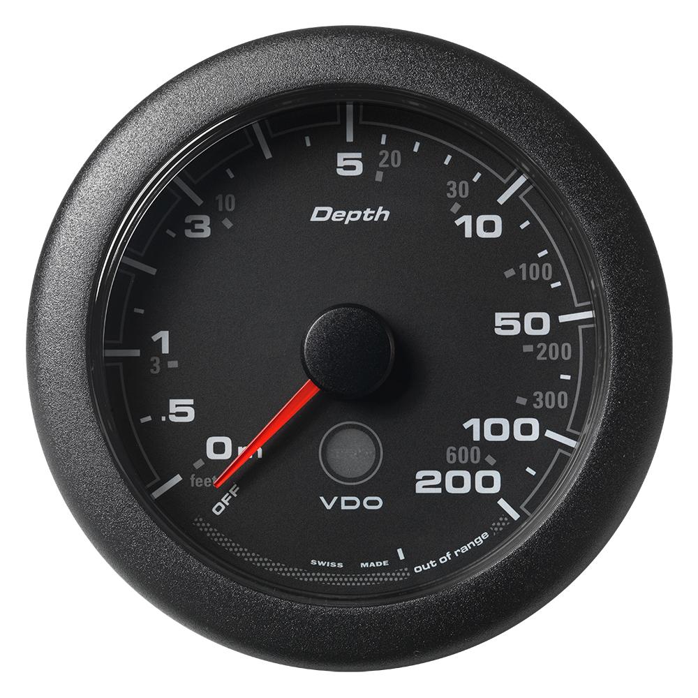 Veratron 3-3/8" (85MM) OceanLink Depth Gauge (200M/600') - Black Dial & Bezel - A2C1957360001