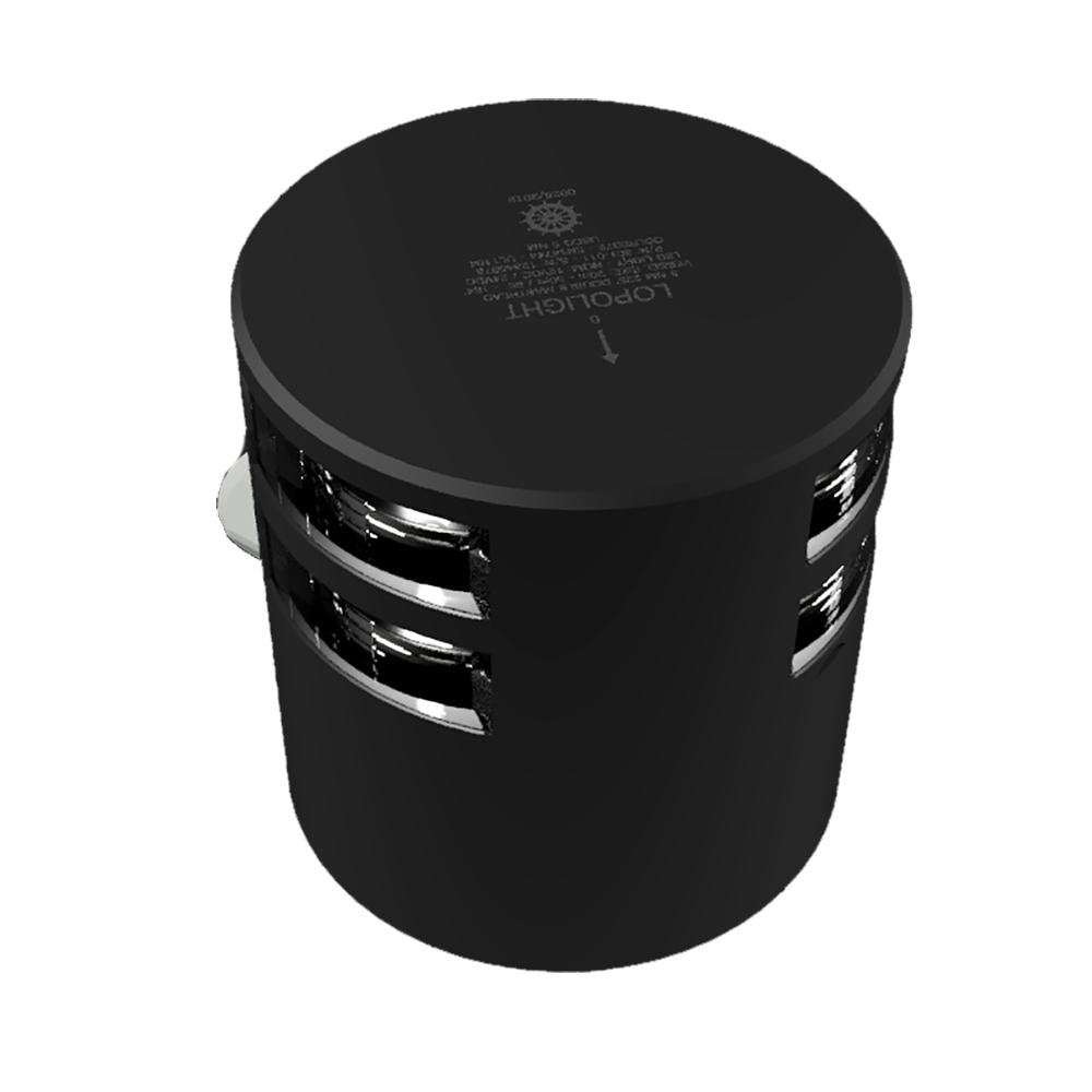 Lopolight Double Masthead Light - 5nm - Black Housing - 301-011KLST-B